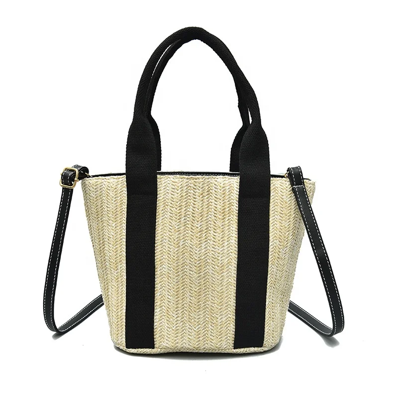 Elegant Shoulder Straw Clutch Bag Wholesale Fashion Yellow Decorated