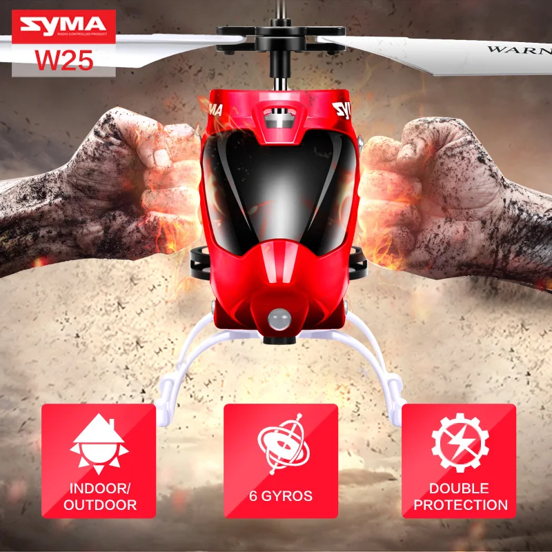 100 Original SYMA W25 2CH Indoor small RC Electric Aluminium Alloy Drone Remote Control Helicopter Shatterproof