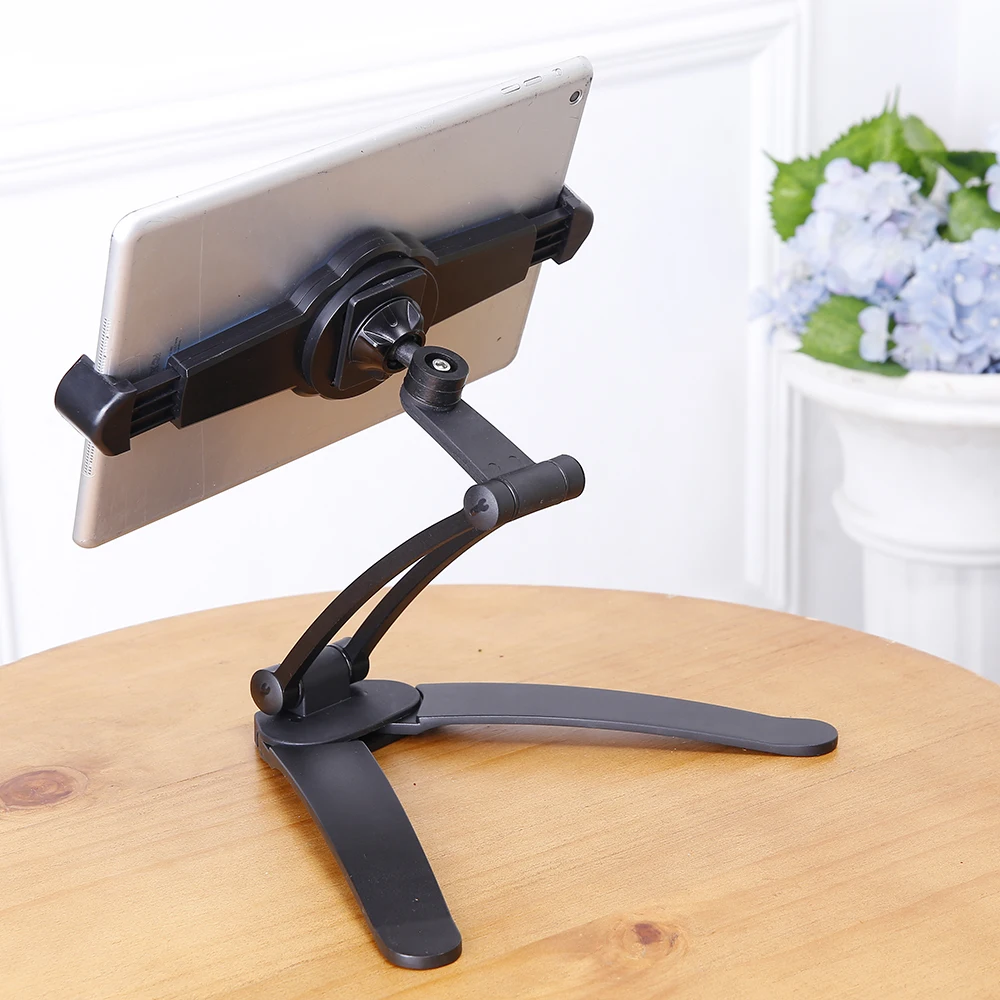 2 En 1 Tableta Escritorio Soporte Titular Plegable De Aluminio Portátil