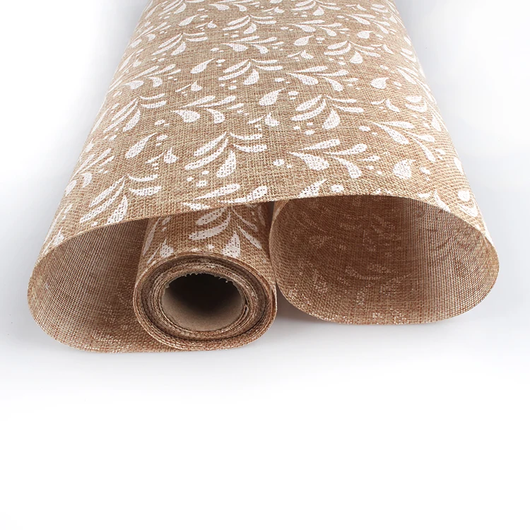 Wholesale Cheap Polyester Burlap Fabric Rolls Printed Water Pattern Woven Jute Fabric Buy