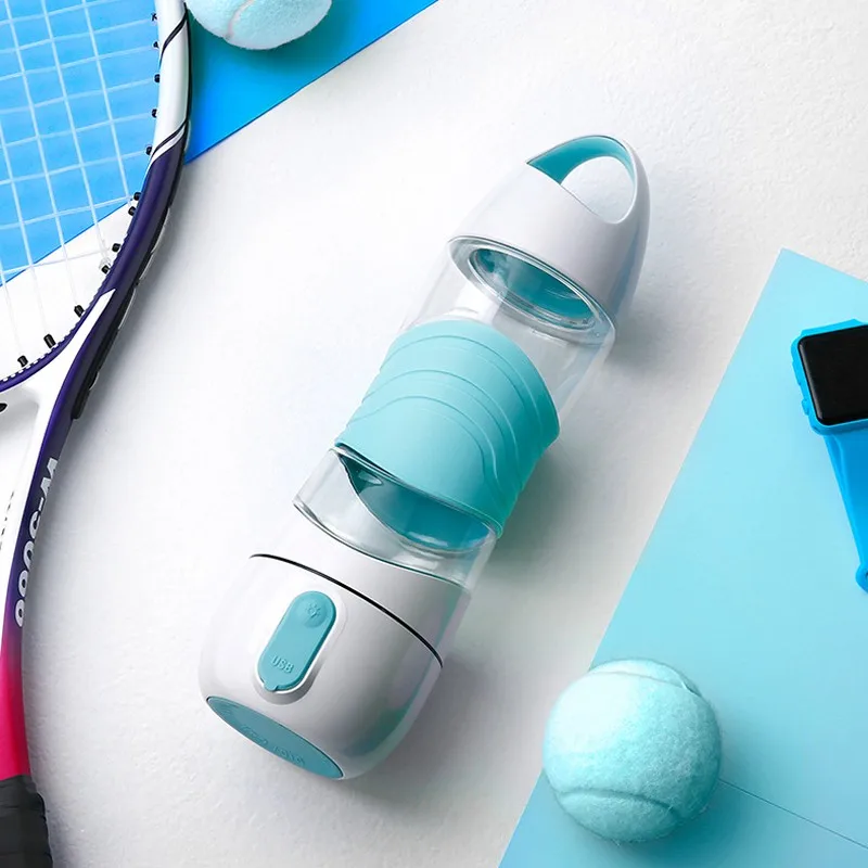 2018 Usb Rechargeable Electric Bottle With Lamp And Spray Camp Bottle