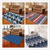 Home Textile Decorative Carpet Modern Tibetan Wave Diamond Pattern Colorful Wool Washable Area Rug for Living Room