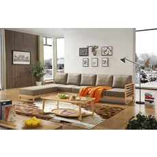 Solid wood living room furniture sets European end table and Nordic sofa