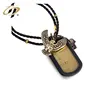 2019 Free design custom metal Ancient Gold Eagle dog tag with necklace