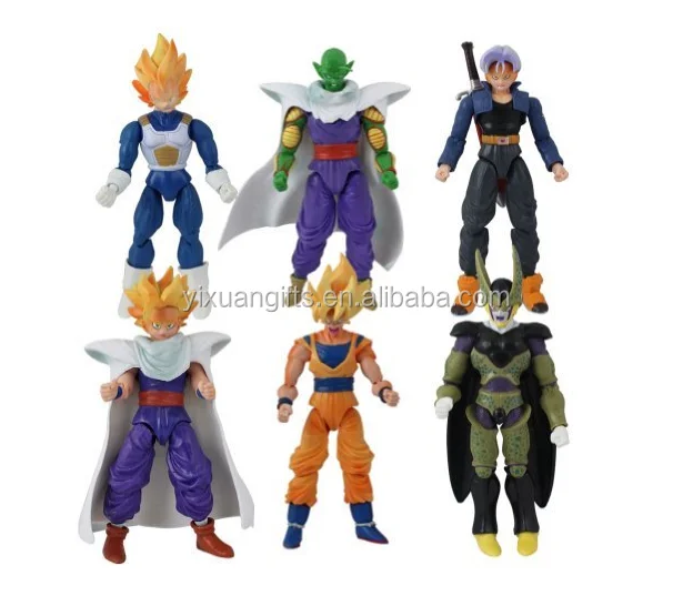6Pcs Dragon Ball Z 5/" Figures Piccolo Cell Trunks Super Saiyan Goku Gohan Vegeta