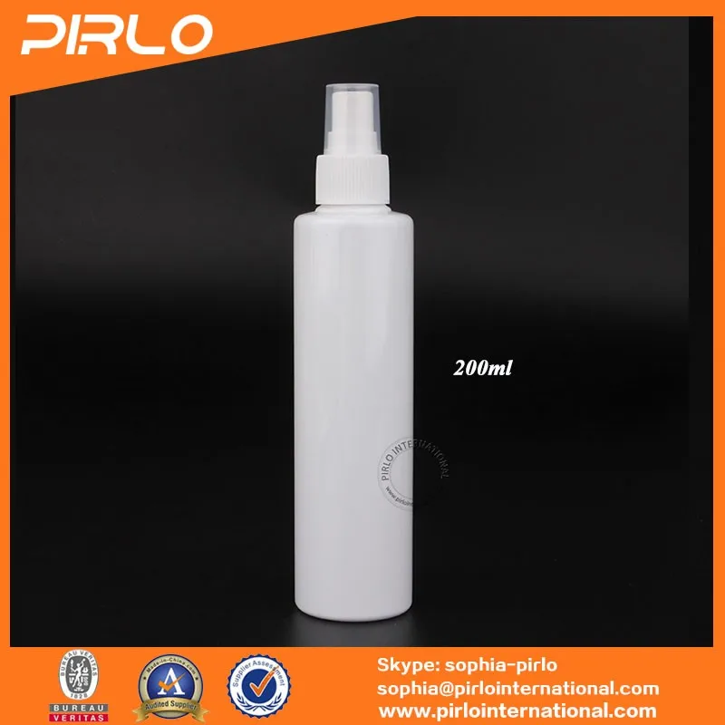 200ml 200cc Opaque White Color Plastic Bottle With Sprayer For Cosmetic