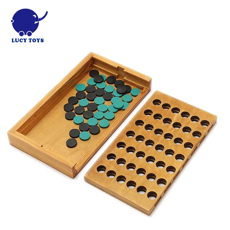 High Quality Classical Wooden Connect Four Mini Tabletop Game Buy