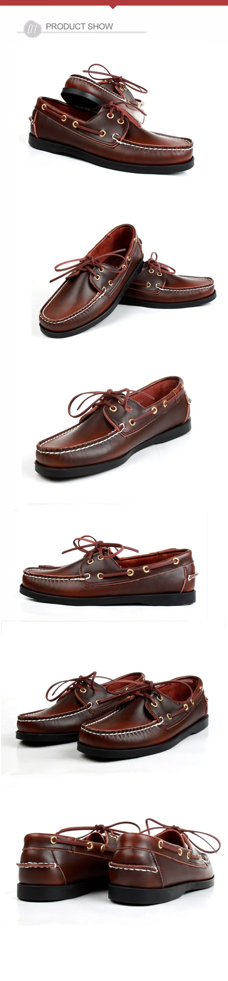 Spring, summer and autumn trend men's driving peas shoes low to help set foot flat handmade casual shoes