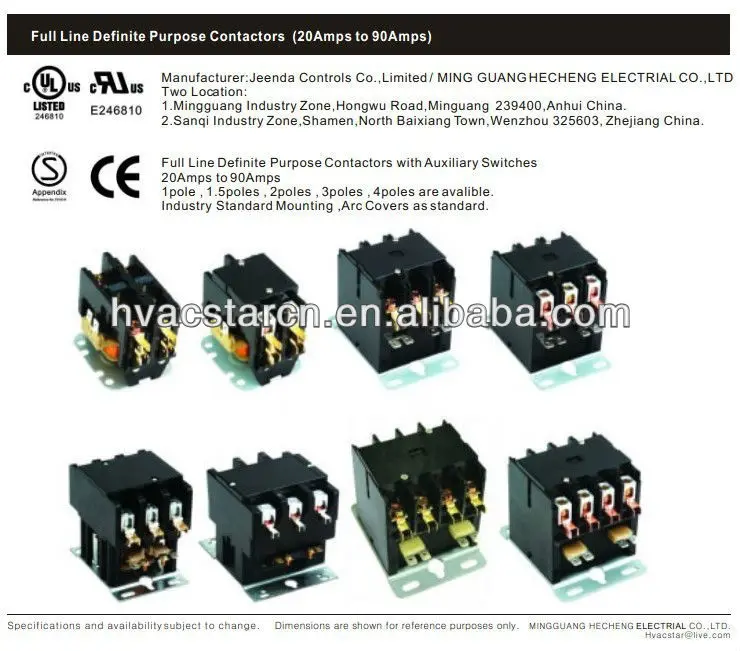 Full line DP contactors