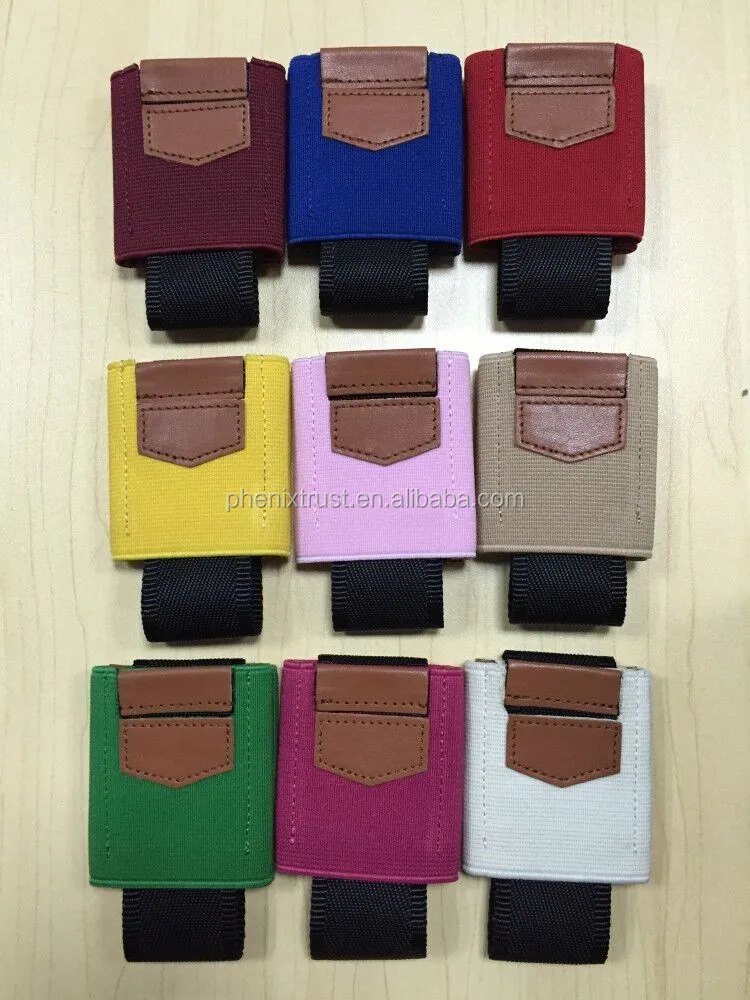 New Design Elastic Band Card Holder Multifunctional Leather And Elastic