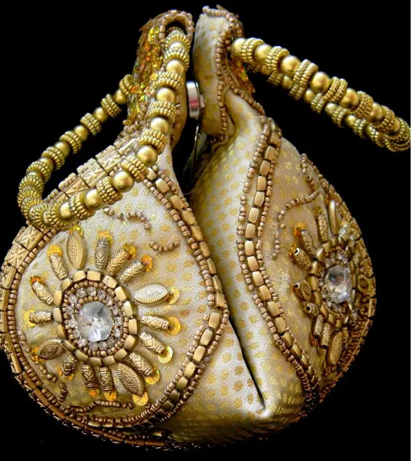 gold potli bag