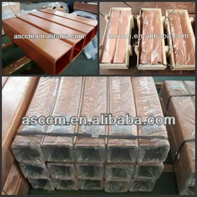100*100mm Steel Billet Copper Mould Tube For Continuous Casting Machine