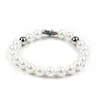 Custom jewelry yiwu beaded bracelets with palm abs pearl bracelet bangles for women