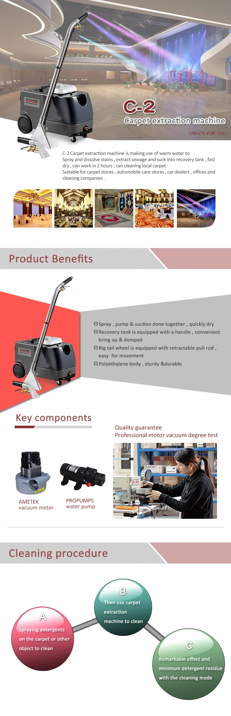 Gaomei Dry Foam Carpet Cleaning Machine Gmc2 Buy Dry Foam Carpet