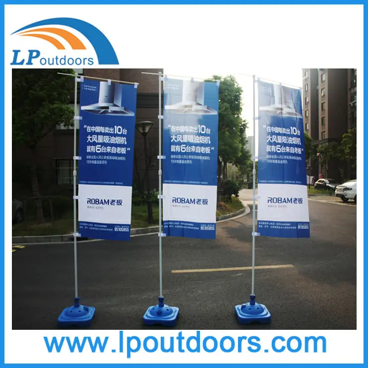 3m Outdoor Advertising Banners Telescopic Flag Pole With Water