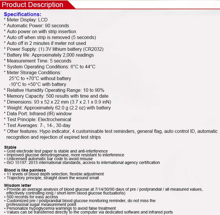 MY-G024 New Price Maya China Manufacturers Easy Digital Glucometer With CE Approved