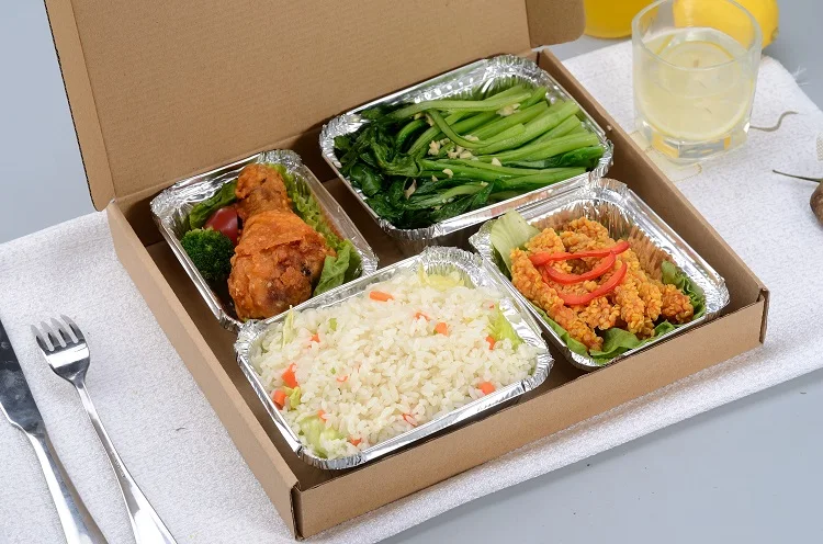 Rectangular carton corrugated shipping food box