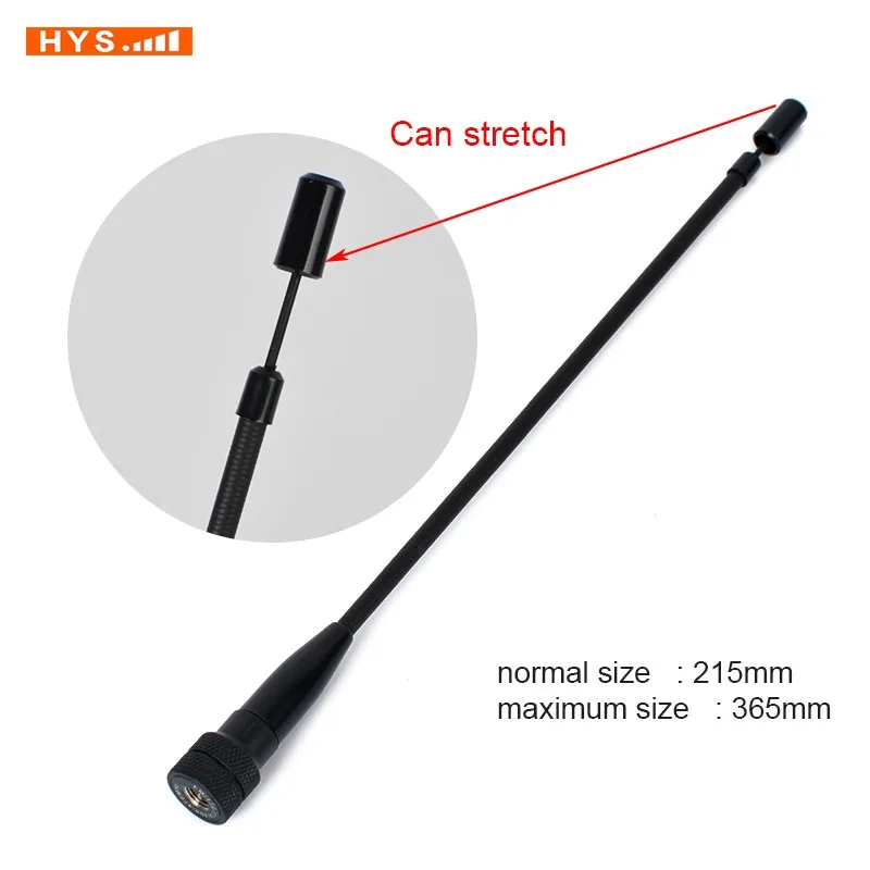 144/430mhz Flexible Whip Extension Tube Vhf/uhf Antenna Dual Band 2m