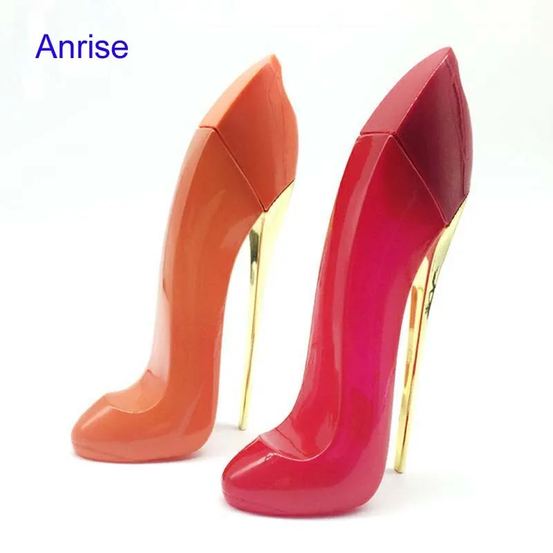 Distinctive Style High Heel Shoe Shape Glass Perfume Bottle Refillable 90ml Woman Perfume Spray