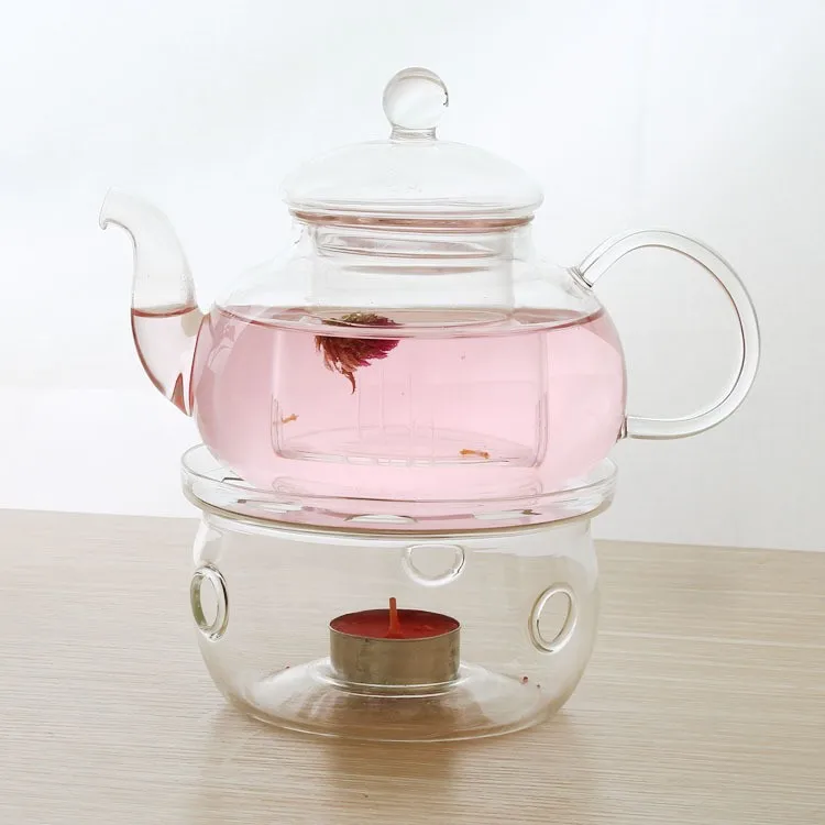 Hot Sale Heatresisting Glass Pot Warmer Base Teapot Heater Round Shape