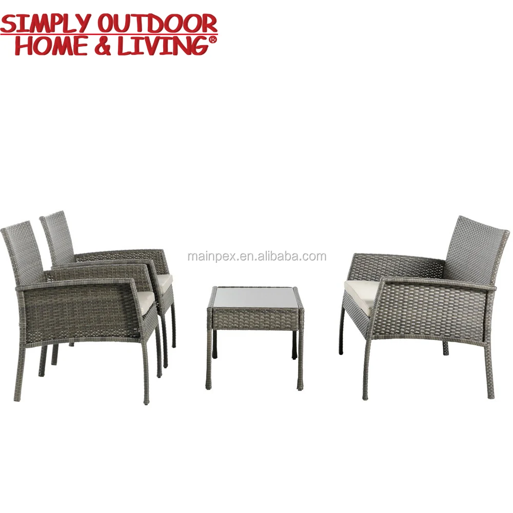 Outdoor New Style 4 Seater Patio Cane Furniture Rattan Outdoor New Style 4 Seater Patio Cane