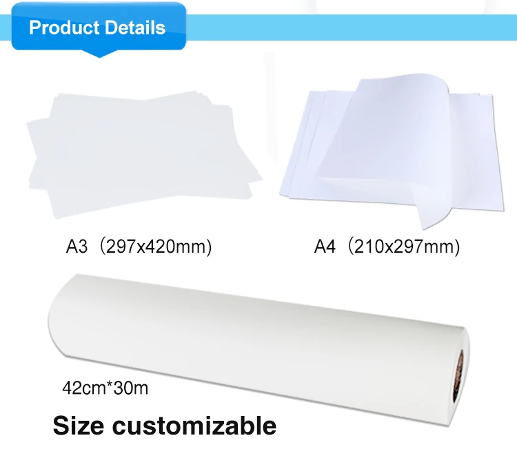 100 Sheets Pack A3/a4 Light/dark Inkjet Heat Transfer Paper For Inkjet