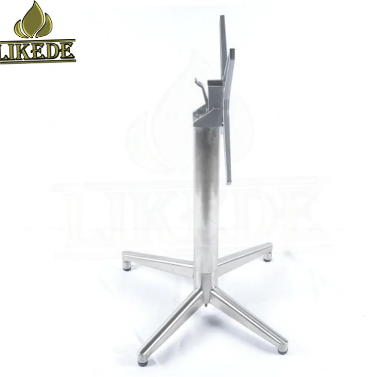 High Quality Detachable 304# Stainless Steel Folding Table Base Hot Sale Brushed Stackable Leg