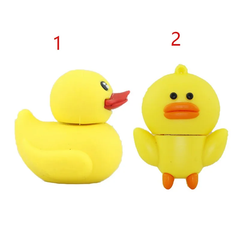 2016 Animal Rubber Duck Usb 2.0 Flash Memory Stick Pen Drive Pendrives