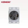 Industrial Grade NEMA14-50R AL CU Wire Straight Blade Flush Mounting Range Receptacle Grounding
