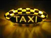 Taxi light Yellow checkers
