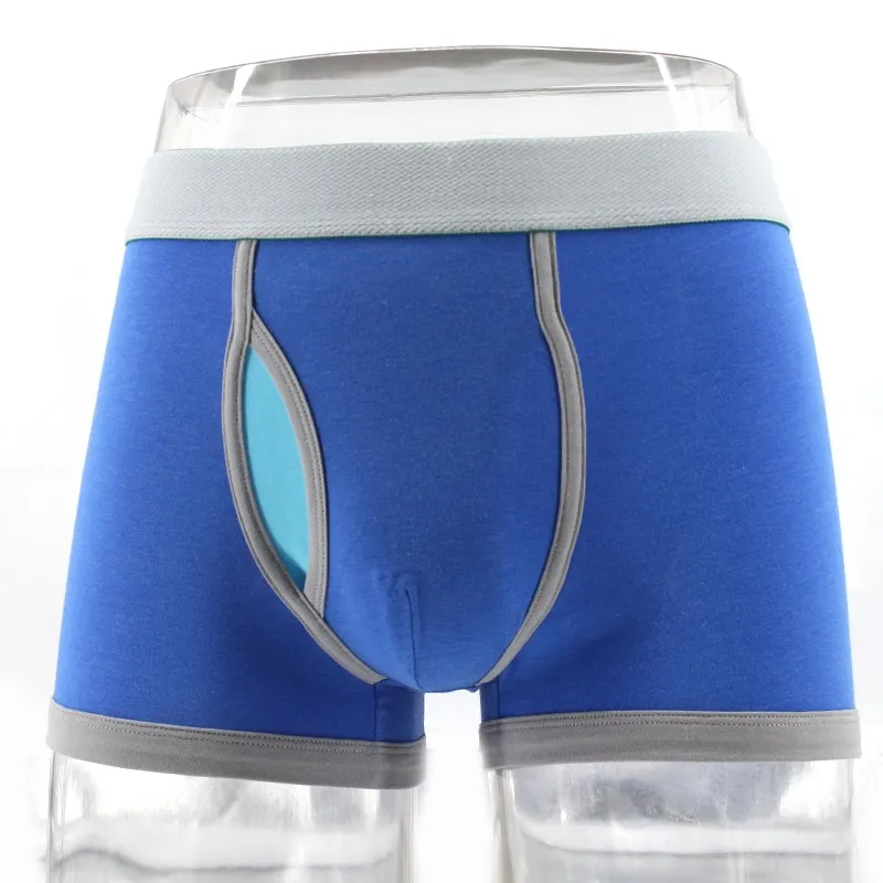 Underwear Men Boxers With Fly Opening In Cotton/spandex Buy Underwear