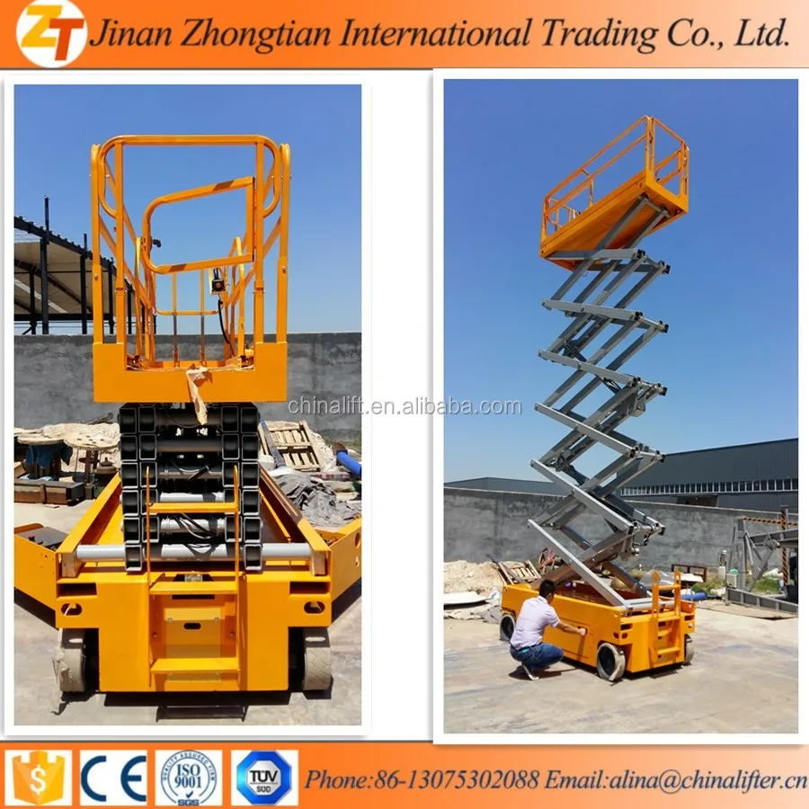 Muddy Floor Used Crawler Selfpropelled Heavy Scissor Lift Platform