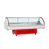 fresh meat display showcase refrigerator large island supermarket deep freezer /hotel kitchen meat freezer
