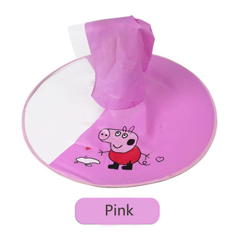 Kids Cute Ufo Rain Coat Children Creative Umbrella Hat Magical Hands Free Raincoat Cute Duck Rain Gear