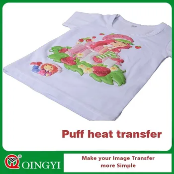 puff transfer printing heat quality shirt larger