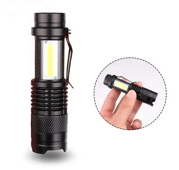 Mini Aluminum COB Rechargeable LED Flashlight