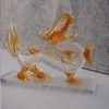 customized realistic gold crystal carving dragon pattern