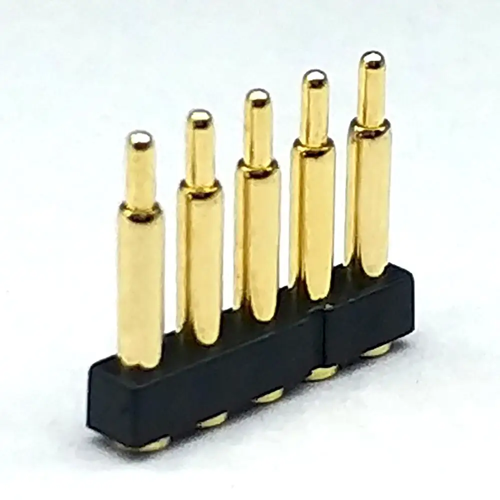 4针 5 针电池连接器弹簧加载磁性 2.5 螺距男性 pogo pin 连接器