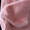 very soft 100% polyester material fake rabbit fur fabric