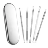 Professional Stainless Steel Antibacterial Coating Needle Blemish and Blackhead Extractor Remover Tool Kit