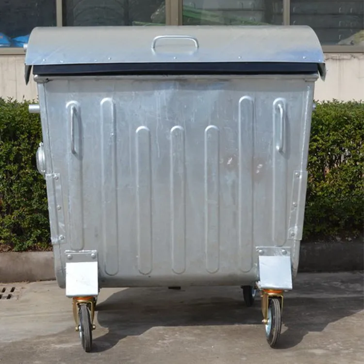 Galvanized Garbage Can Trash Can Waste Can With Wheels Buy Metal ...