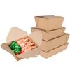Disposable Food Grade PE Laminated Oilproof And Waterproof Kraft Paper Take Out Fast Food Packaging