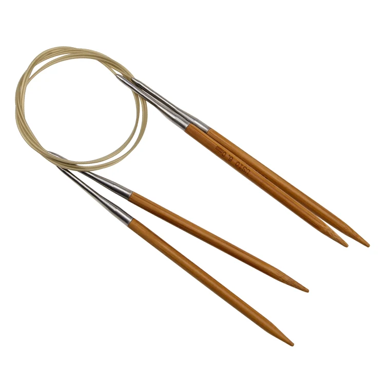 Needlework Tools Carbonized Bamboo Circular Knitting Needles With Stainless Steel Joint Buy