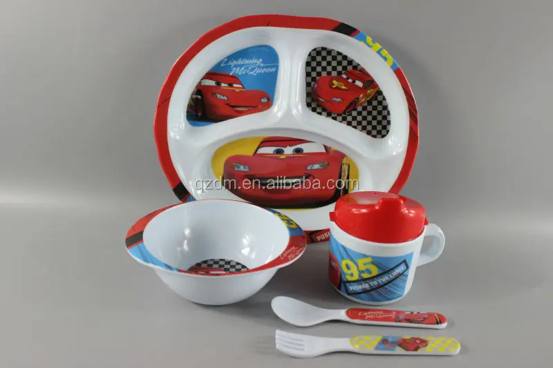 100 % melamine kid's dinner sets of 6pcs