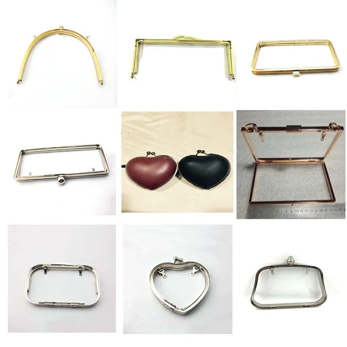Factory Supplier 16*10cm Metal Clutch Frames With Plastic Shell Cover