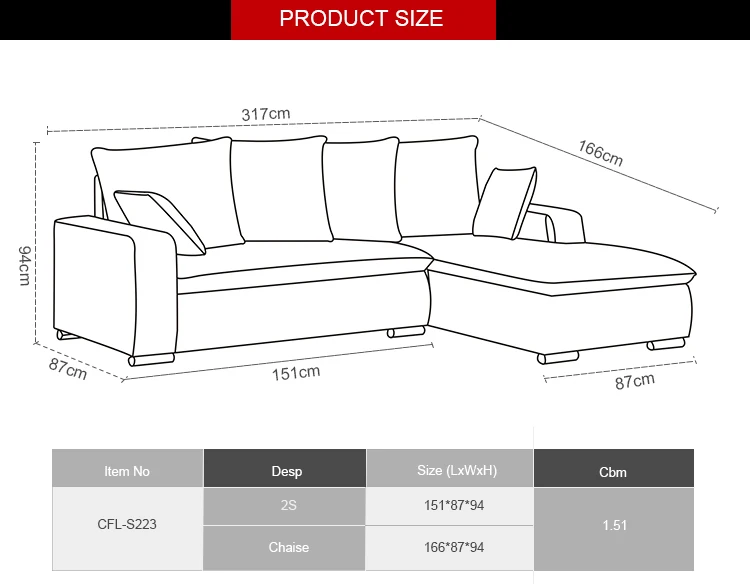 Elegant Design Modern Living Room Sectional Fabric Sofa Furniture - Buy ...