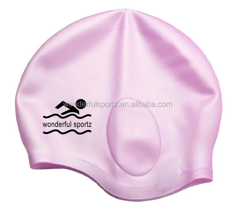 Nwt Grilong Silicone Swim Swimming Cap Ear Protection For Men & Women