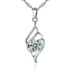 Romantic Jewelry Necklace Pendant For Wedding Silver Color AAA Cubic Zircon Stone Pendant Necklaces For Women HS-WL-N142