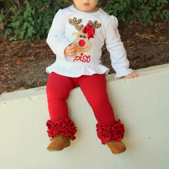 baby girl red jeans