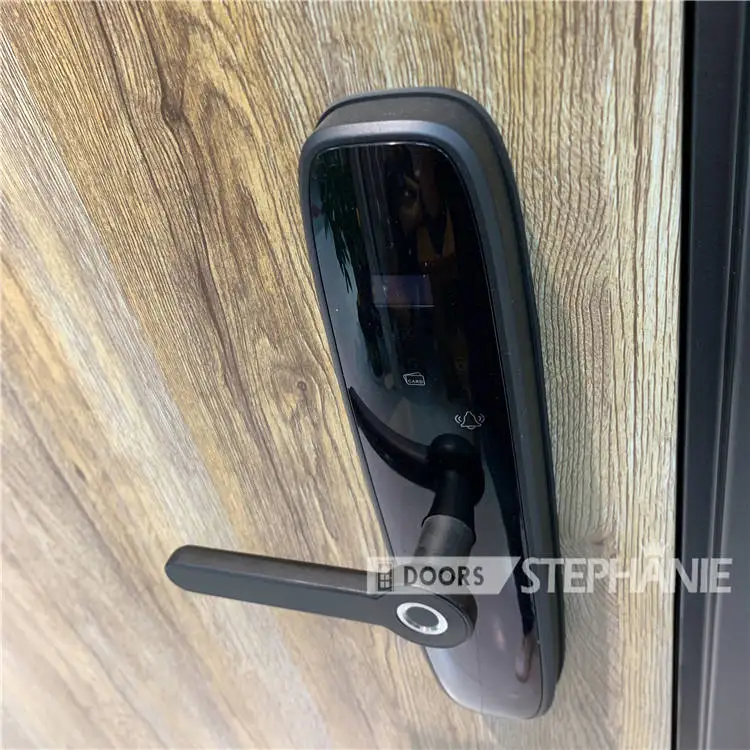 stephanie steel wooden  exterior security steel safety door